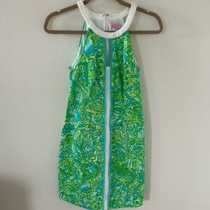 Lilly Pulitzer Green and Blue Tropical Dress